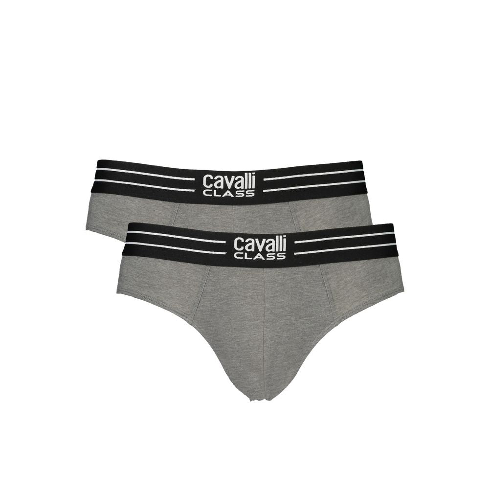 Cavalli Class Gray Cotton Men Underwear - S