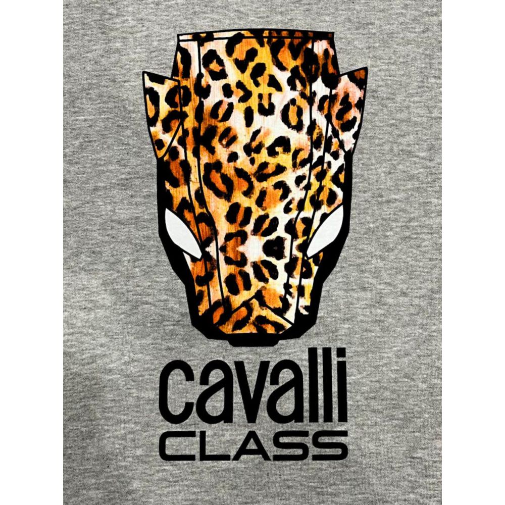 Cavalli Class Gray Polyester Women Hoodie