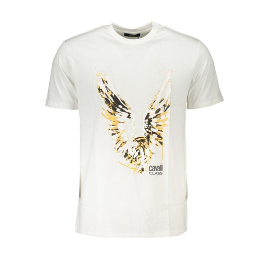 Cavalli Class White Cotton T-Shirt - 3XL