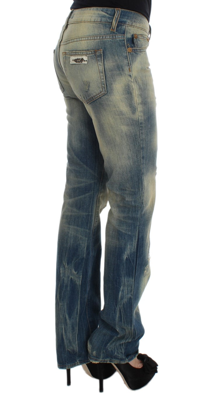 Cavalli Elegant Slim Bootcut Blue Jeans - W26