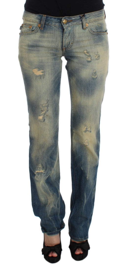 Cavalli Elegant Slim Bootcut Blue Jeans - W26