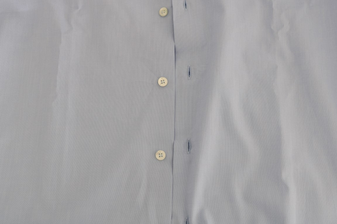 Cavalli Light Blue Cotton Dress Shirt - 39