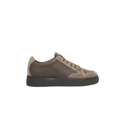 Cerruti 1881 Beige Leather Men Sneaker - EU44/US11