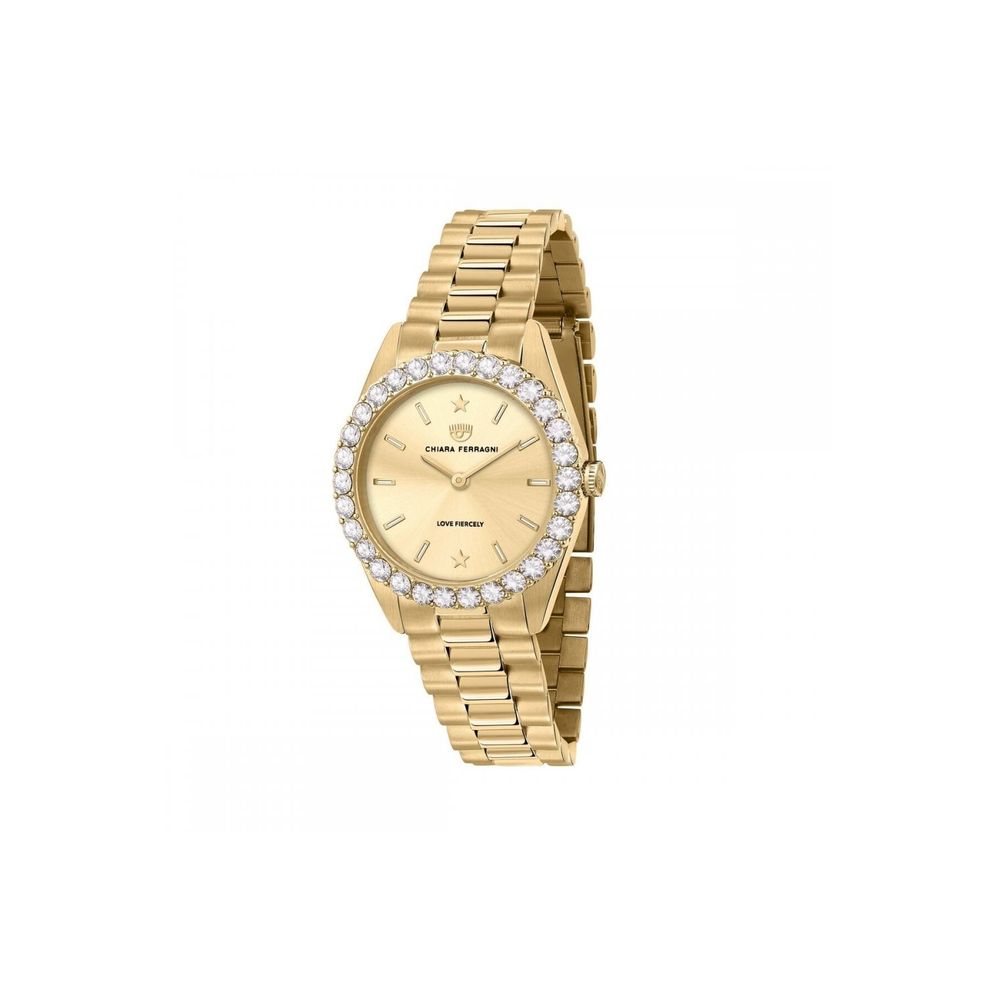 Chiara Ferragni Gold Stainless Steel Watch