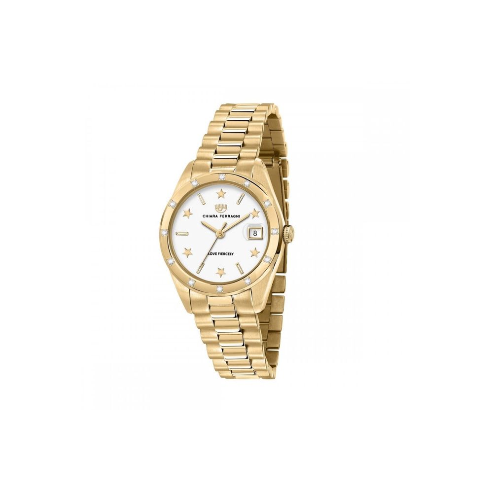 Chiara Ferragni Gold Stainless Steel Watch