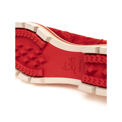 Christian Louboutin Red Suede Flat Shoe - EU36/US6