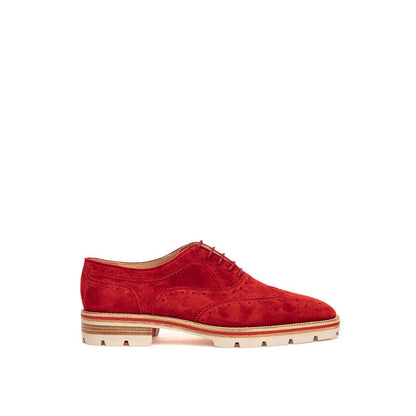 Christian Louboutin Red Suede Flat Shoe - EU36/US6