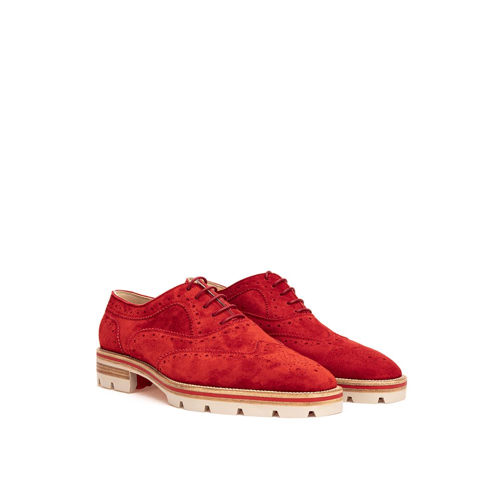 Christian Louboutin Red Suede Flat Shoe - EU36/US6