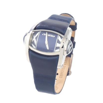 Chronotech Blue Leather Watch