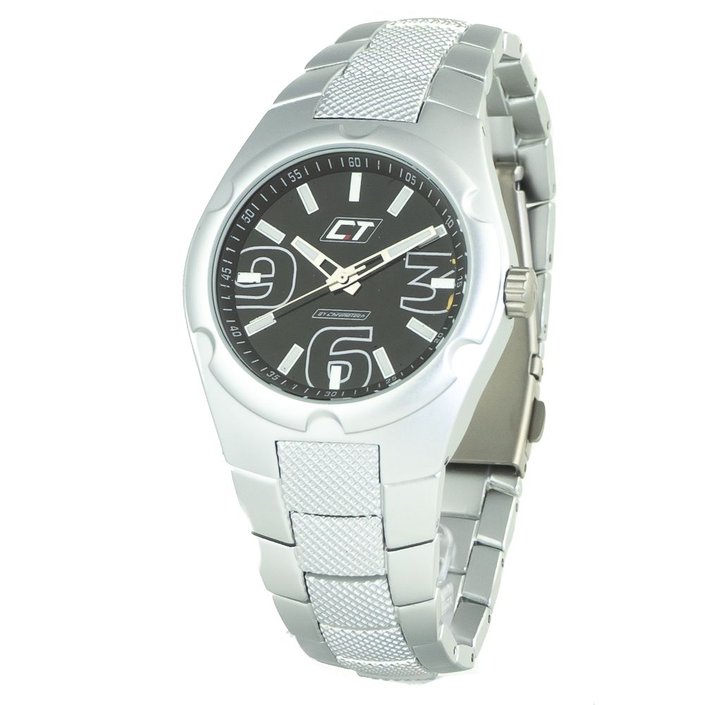 Chronotech Silver Steel Watch