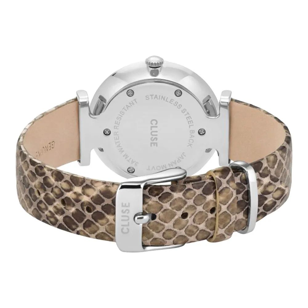 Cluse Beige Leather Watch