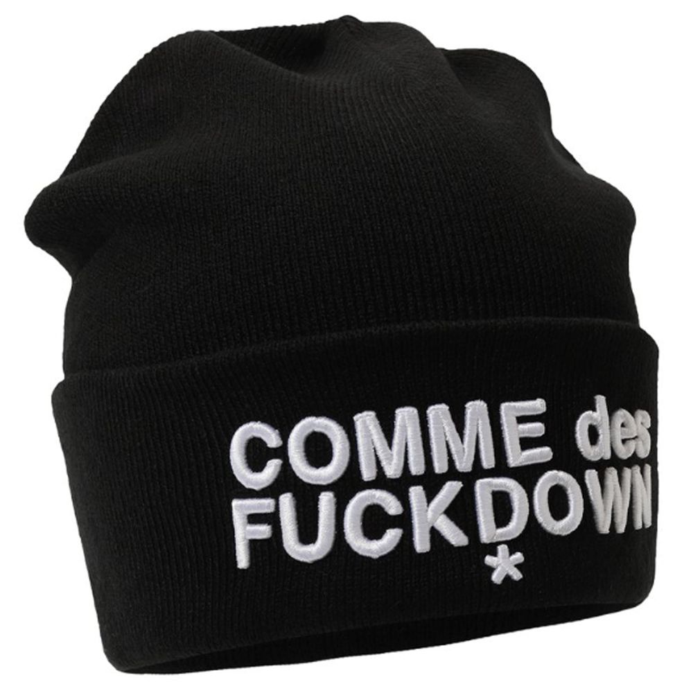 Comme Des Fuckdown Black Acrylic Hats & Cap