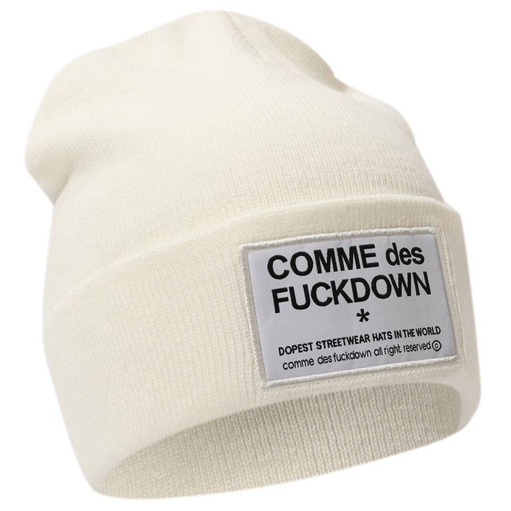 Comme Des Fuckdown White Acrylic Hats & Cap