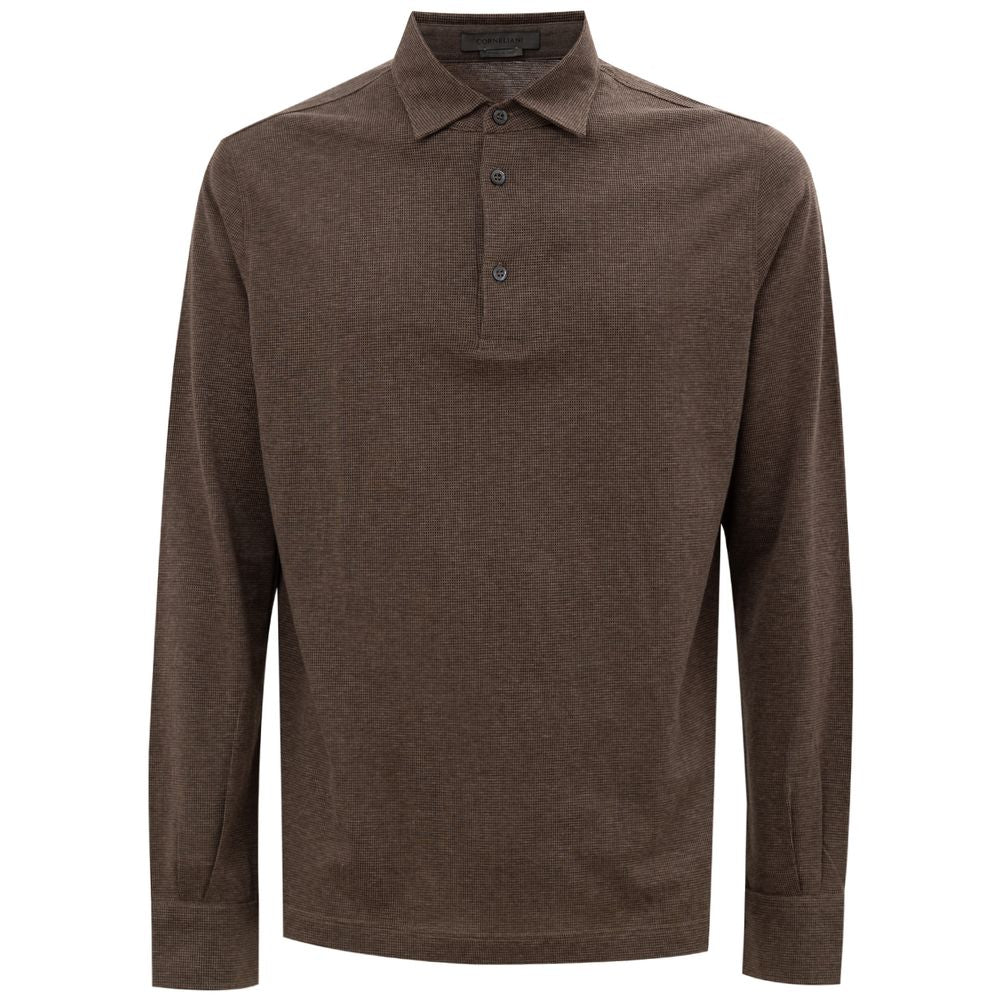 Corneliani Brown Cotton Polo Shirt - IT50 | L