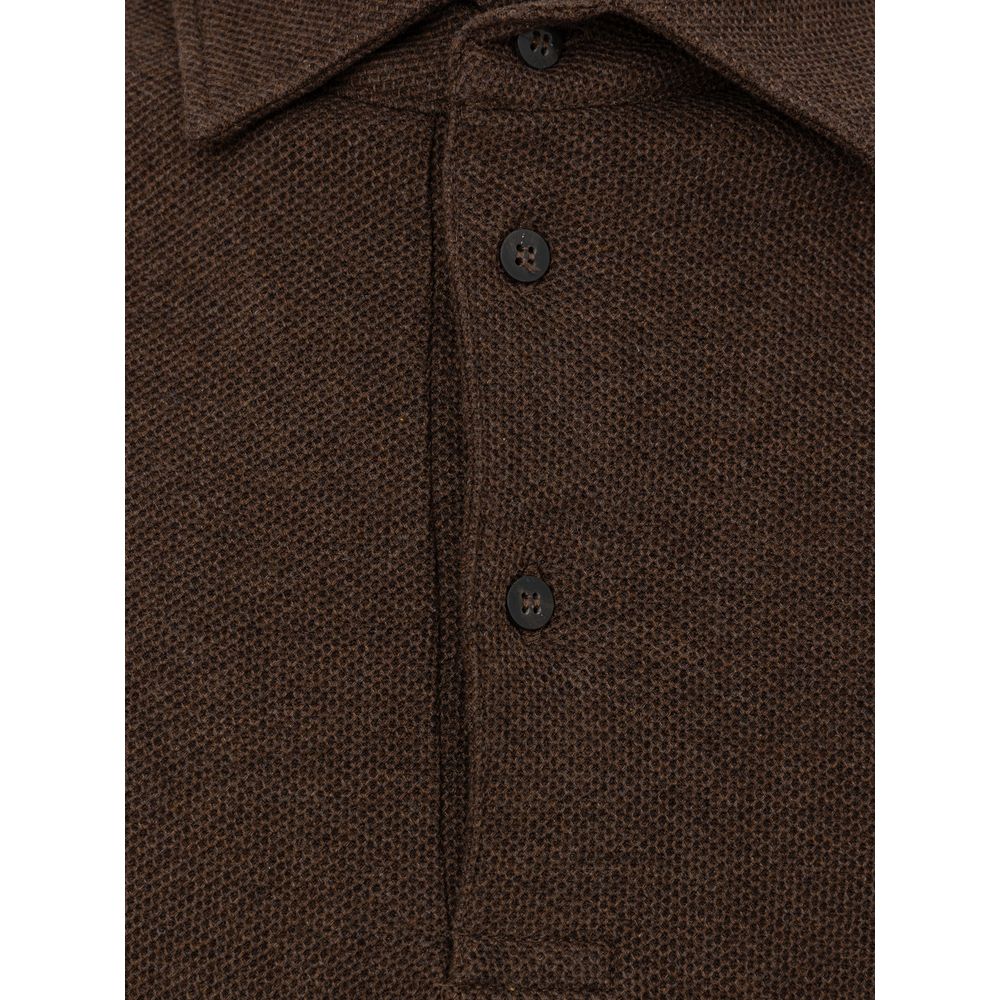 Corneliani Brown Cotton Polo Shirt - IT50 | L