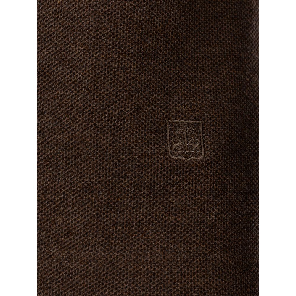 Corneliani Brown Cotton Polo Shirt - IT50 | L