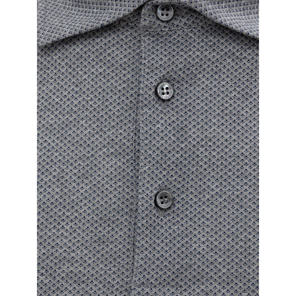 Corneliani Gray Cotton Polo Shirt - IT50 | L