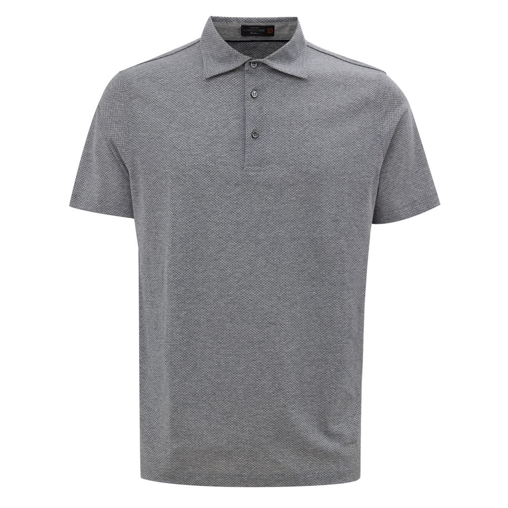 Corneliani Gray Cotton Polo Shirt - IT50 | L