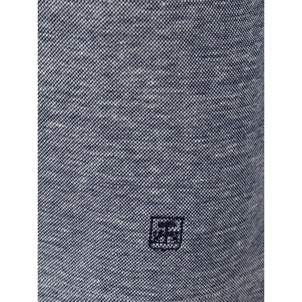 Corneliani Gray Linen Polo Shirt - IT50 | L