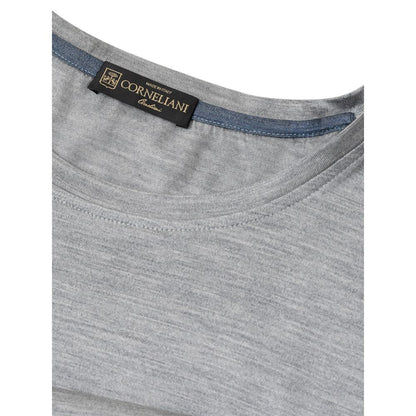 Corneliani Gray Silk T-Shirt - IT52 | XL