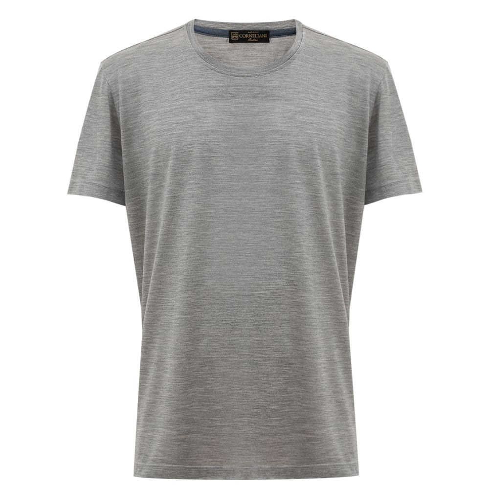 Corneliani Gray Silk T-Shirt - IT52 | XL