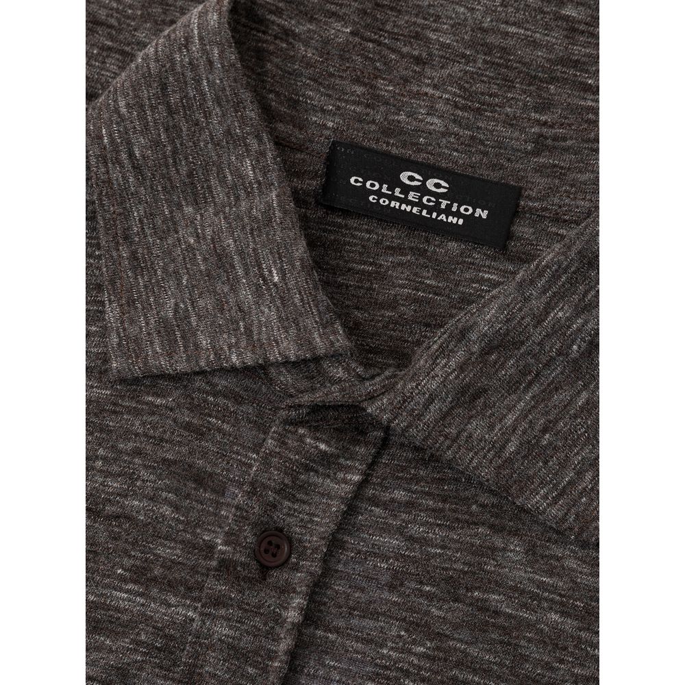 Corneliani Gray Wool Shirt - IT50 | L