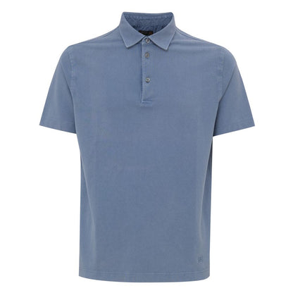 Corneliani Light Blue Cotton Polo Shirt - IT50 | L