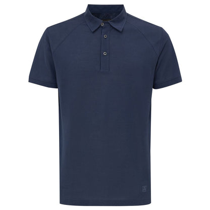 Corneliani Navy Blue Cotton Polo Shirt - IT50 | L