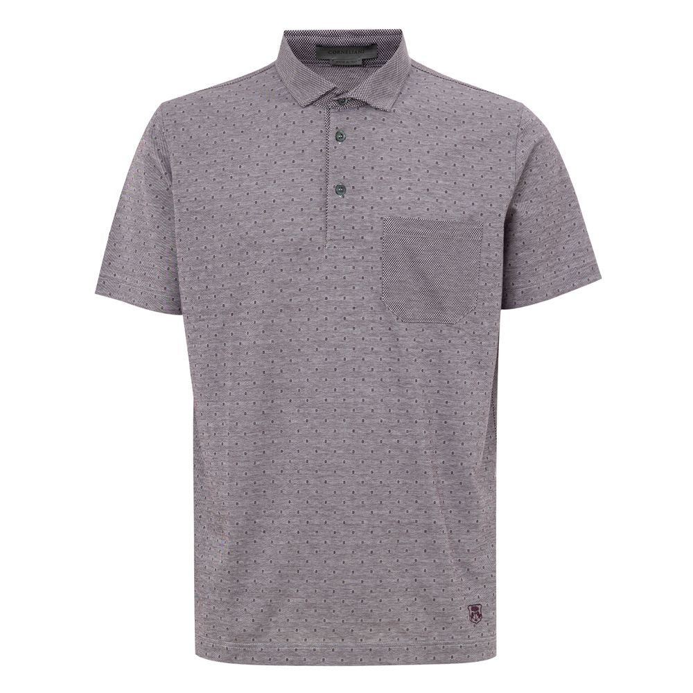 Corneliani Purple Cotton Polo Shirt - IT50 | L