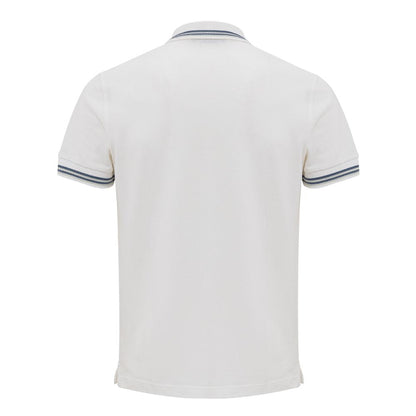 Corneliani White Cotton Polo Shirt - IT48 | M