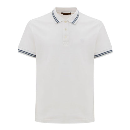 Corneliani White Cotton Polo Shirt - IT48 | M