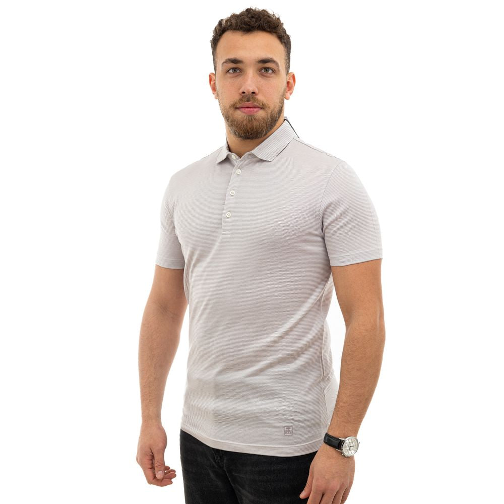 Corneliani White Cotton Polo Shirt - IT52 | XL