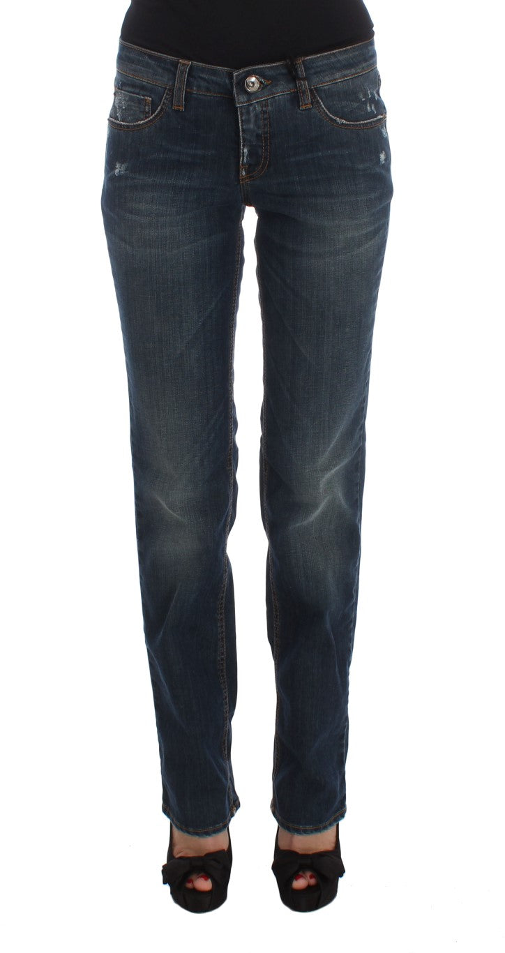 Costume National Chic Blue Regular Fit Designer Jeans - W26