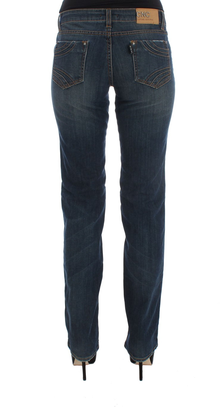 Costume National Chic Blue Regular Fit Designer Jeans - W26