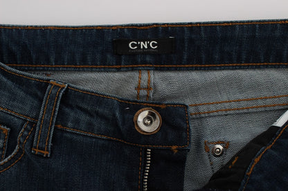 Costume National Chic Blue Regular Fit Designer Jeans - W26