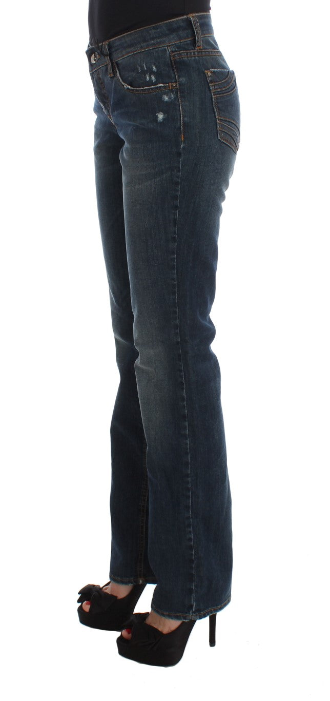 Costume National Chic Blue Regular Fit Designer Jeans - W26