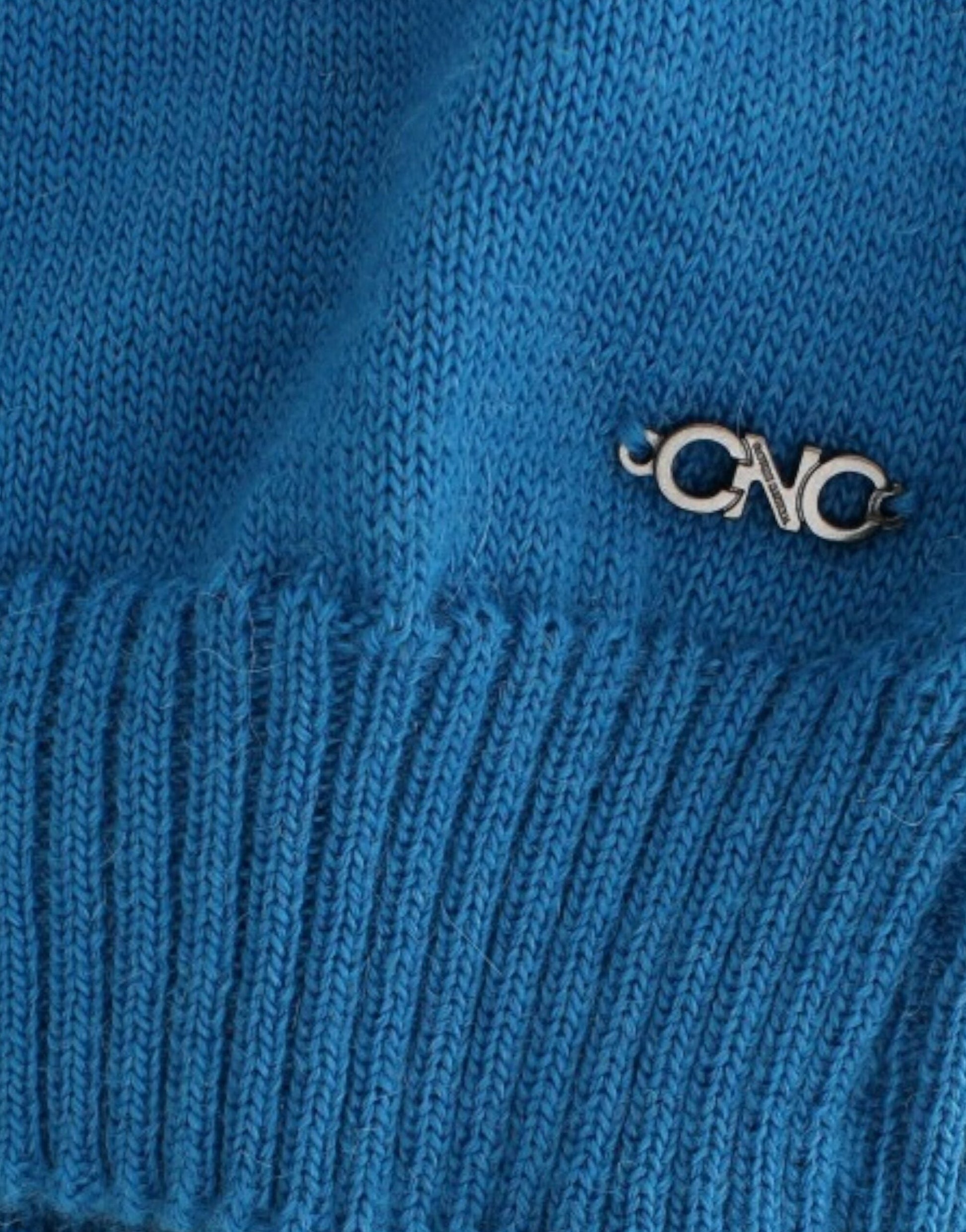 Costume National Chic Blue Scoop Neck Knit Sweater - M