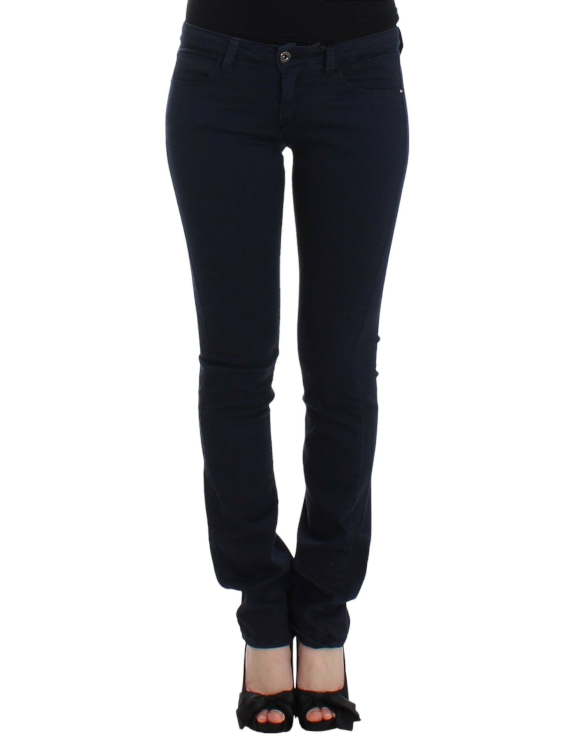 Costume National Chic Blue Straight Leg Denim Delight