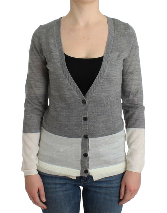 Costume National Chic Gray Lightweight Cardigan - XS