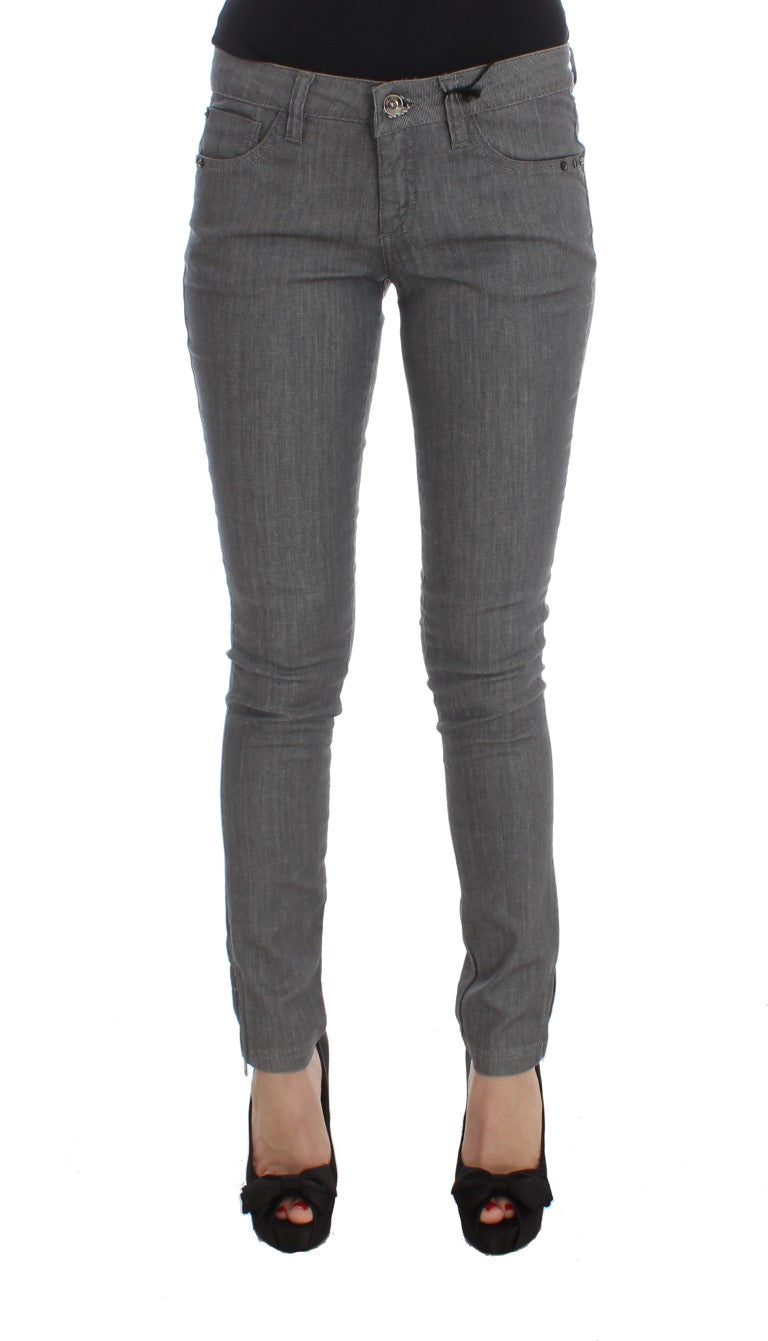 Costume National Chic Gray Slim-Fit Designer Jeans - W26