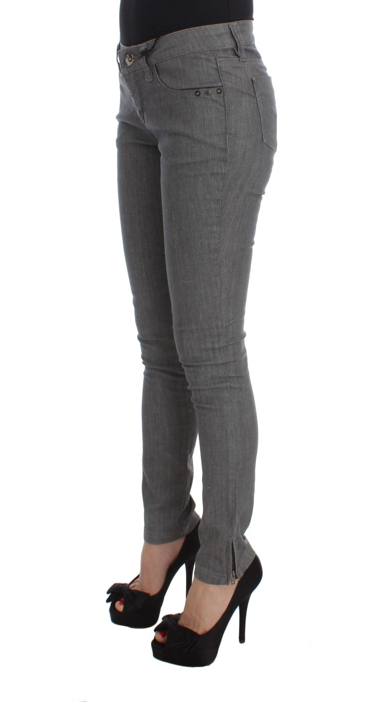 Costume National Chic Gray Slim-Fit Designer Jeans - W26