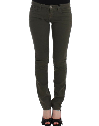 Costume National Chic Green Slim Leg Designer Jeans - W26