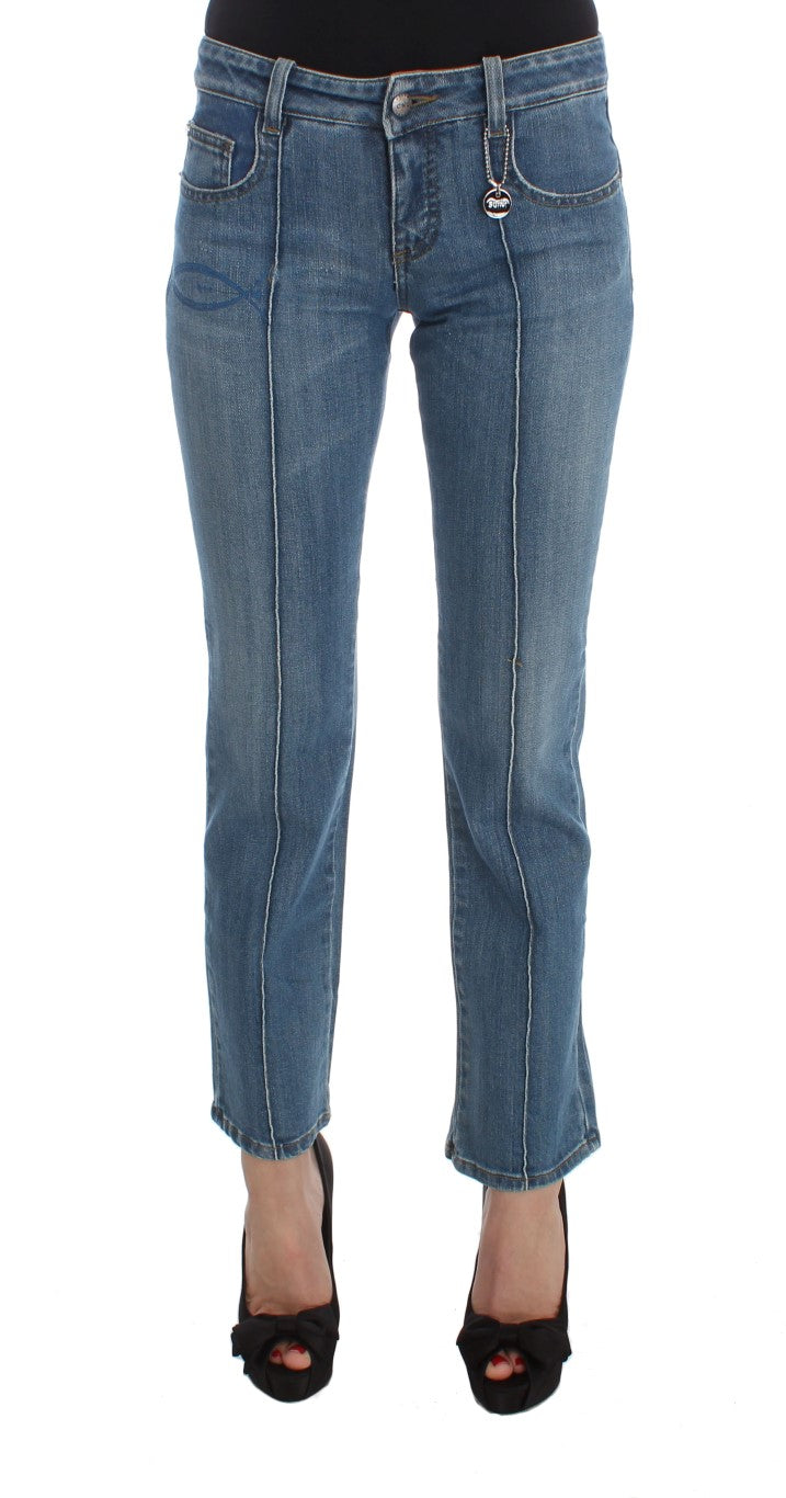 Costume National Chic Slim Fit Blue Jeans for the Modern Woman - W26