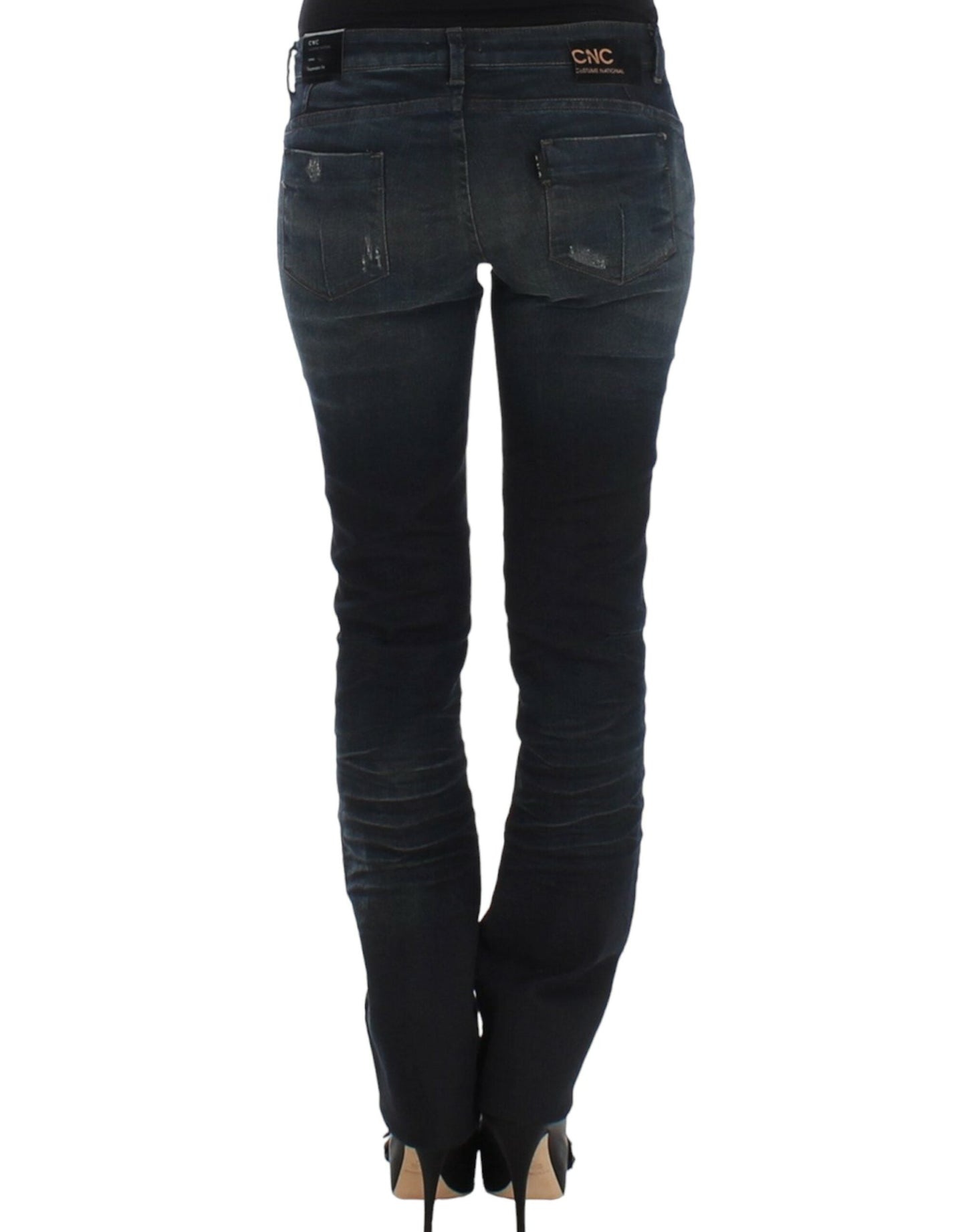 Costume National Chic Superskinny Blue Denim Jeans