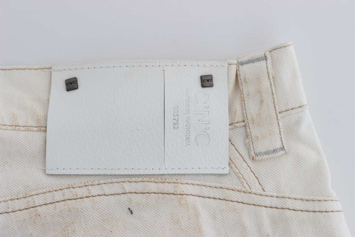 Costume National Chic White Slim Fit Designer Jeans - W26