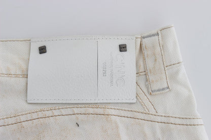 Costume National Chic White Slim Fit Designer Jeans - W26