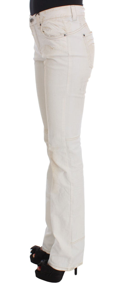 Costume National Chic White Slim Fit Designer Jeans - W26