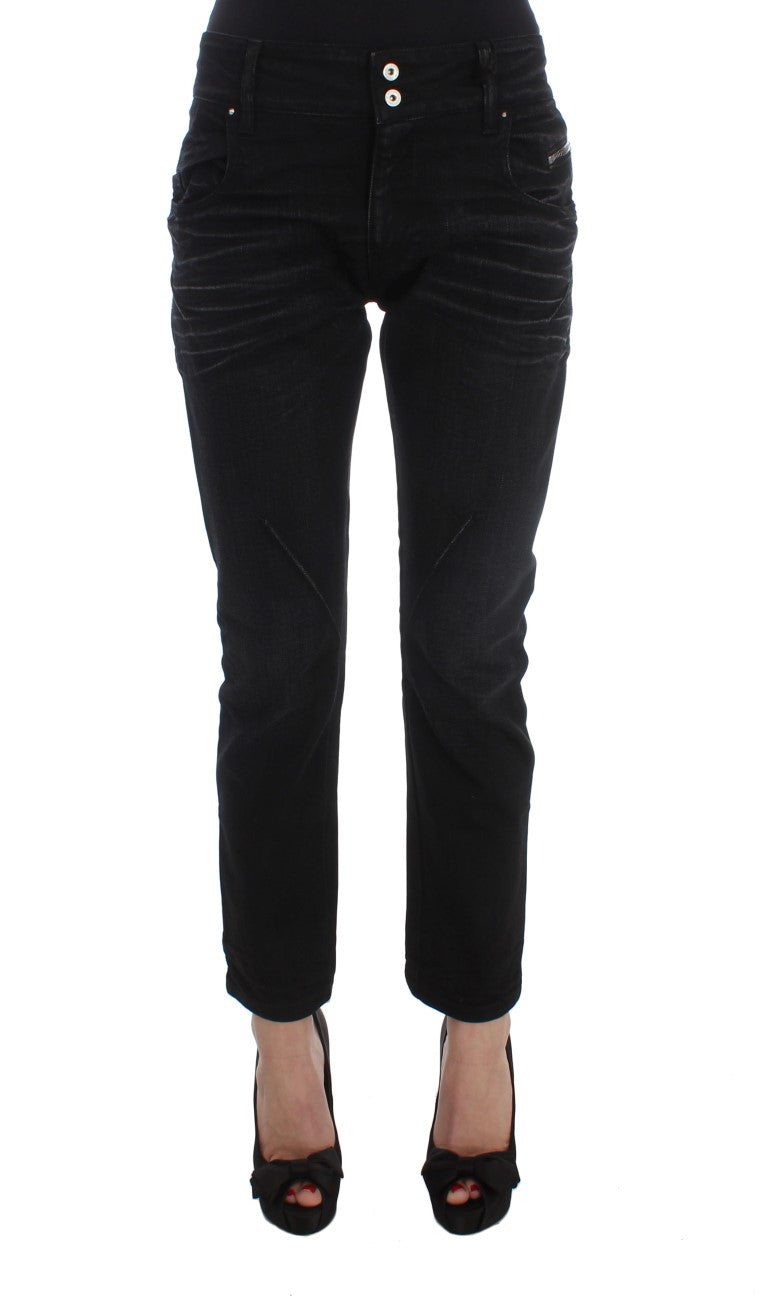 Costume National Elegant Black Slouchy Fit Jeans for Trendsetters - W26