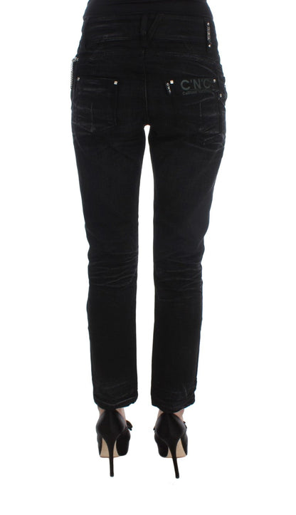 Costume National Elegant Black Slouchy Fit Jeans for Trendsetters - W26