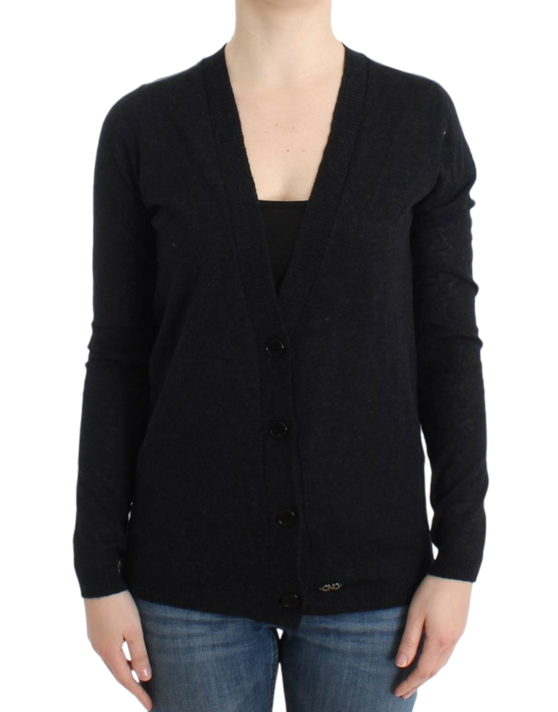 Costume National Elegant Deep V-neck Lightweight Cardigan - S